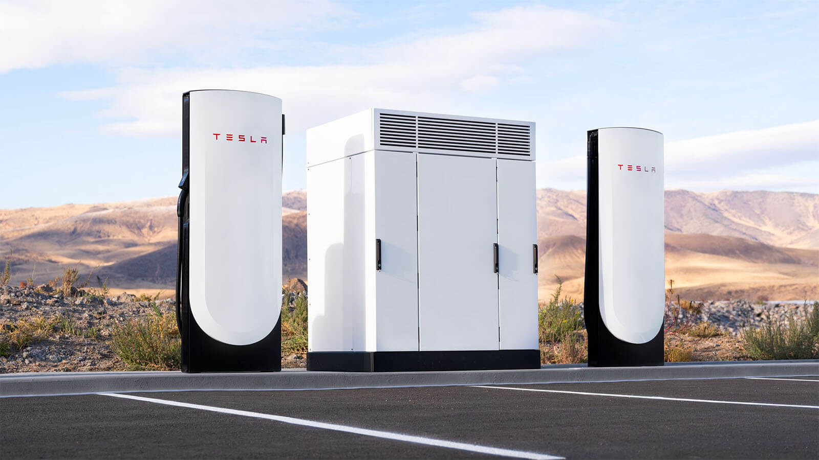 Commercial Tesla Supercharger and business EV charging